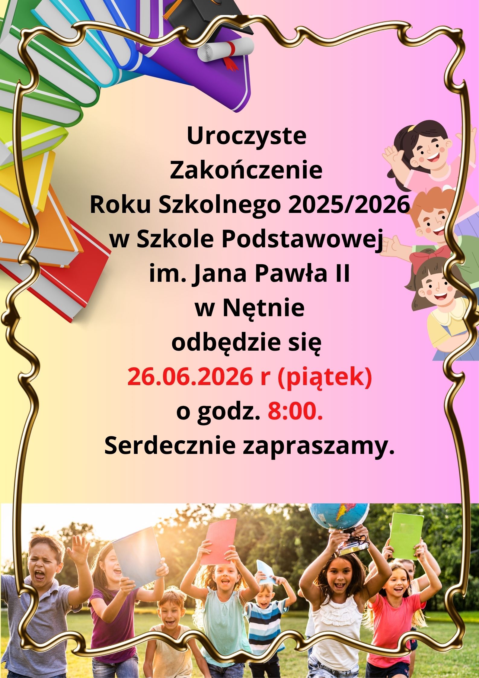 Ogłoszenie - zakończenie roku
